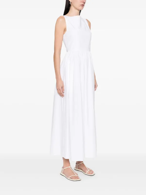 knee length dresses for ladies AUDREY White Midi Dress With Back Tie | Women's | Sizes S-XL main image 0