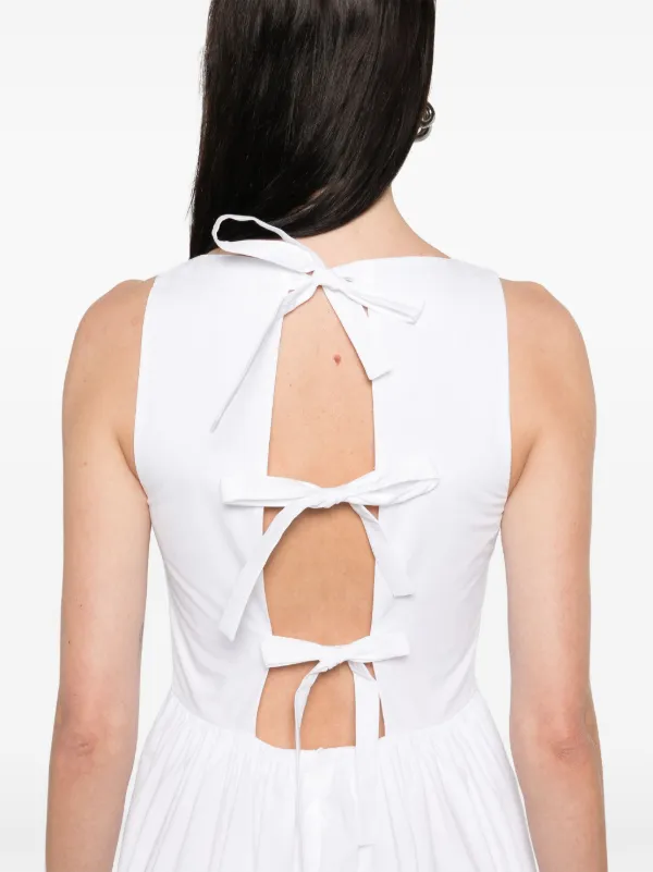 knee length dresses for ladies Baltic Born Womens Indie Back Tie Dress | Off White main image 0
