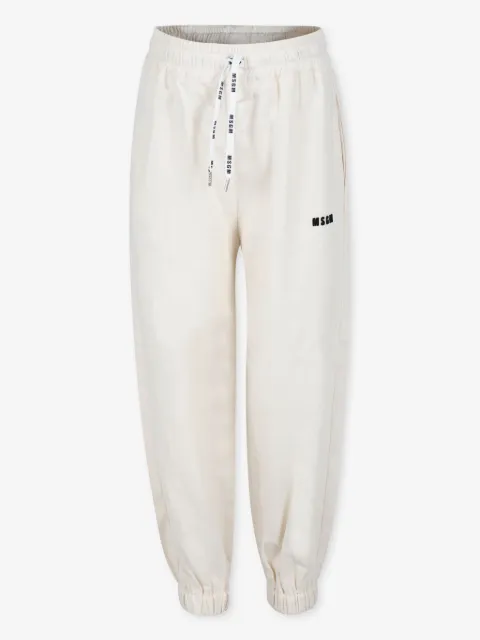 MSGM Kids logo-embroidered track pants 