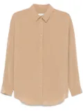 Matteau longsleeved silk shirt - Brown