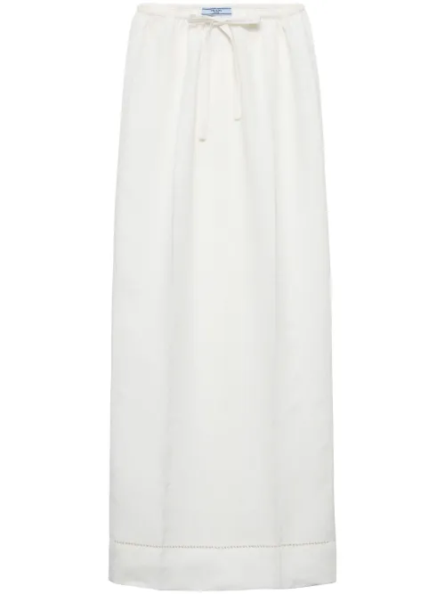 Prada jupe à logo brodé - Blanc - Prada - Modalova