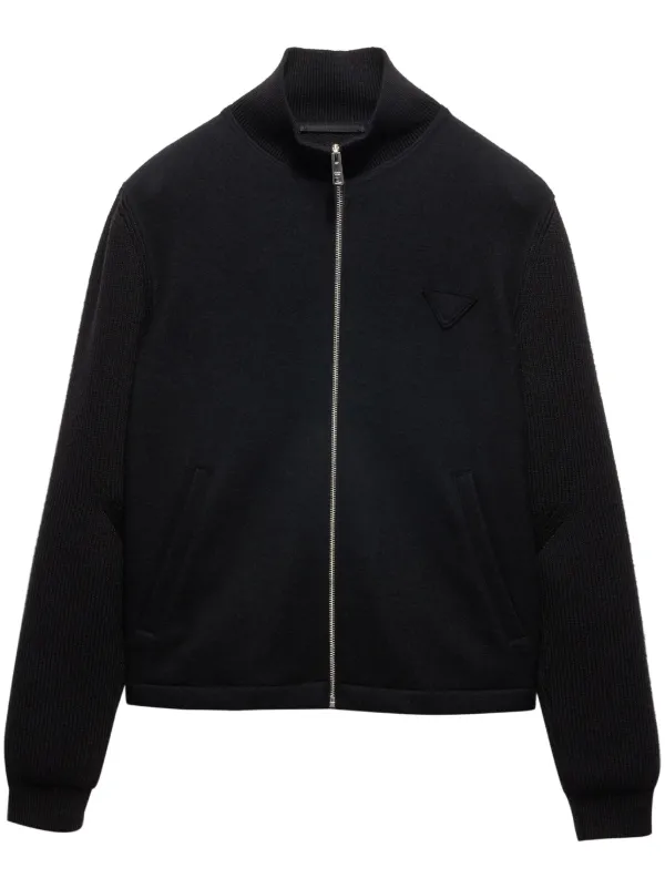 Prada ジップカーディガン | ブラック | FARFETCH JP