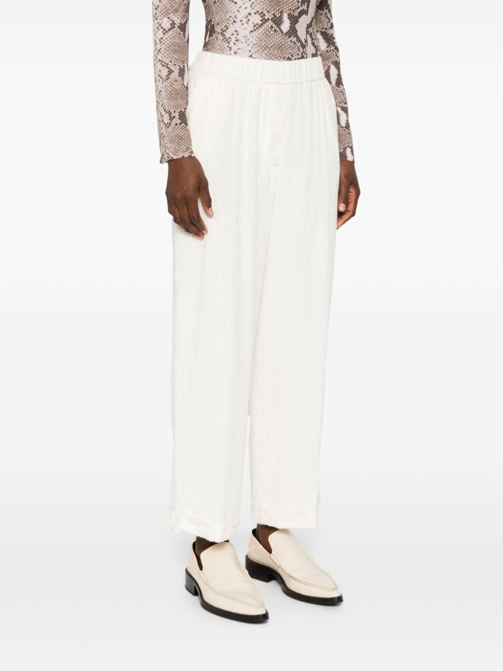 Shop Peserico Corduroy Trousers In Neutrals