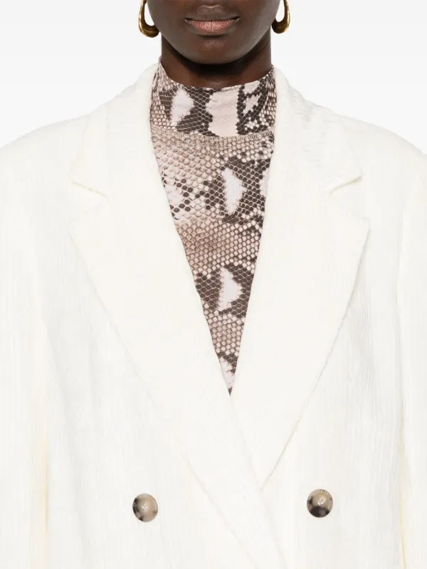 ボトムスその他 Peserico Tailored Double-Breasted Blazer Linen cotton Lurex double-breasted blazer | Peserico US