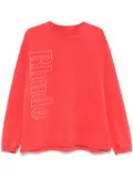 RHUDE logo longsleev sweatshirt - Red