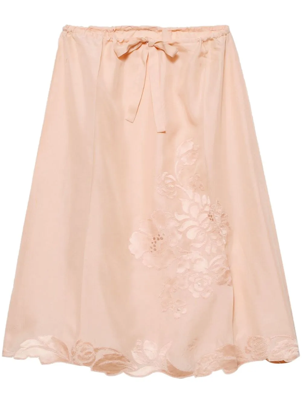 embroidered silk skirt