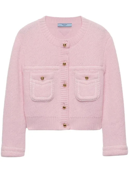 Prada cardigan en cachemire - Rose - Prada - Modalova