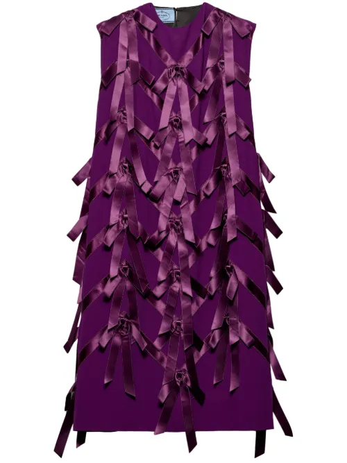 Robe Sablé à détail de nœud - Prada - Modalova