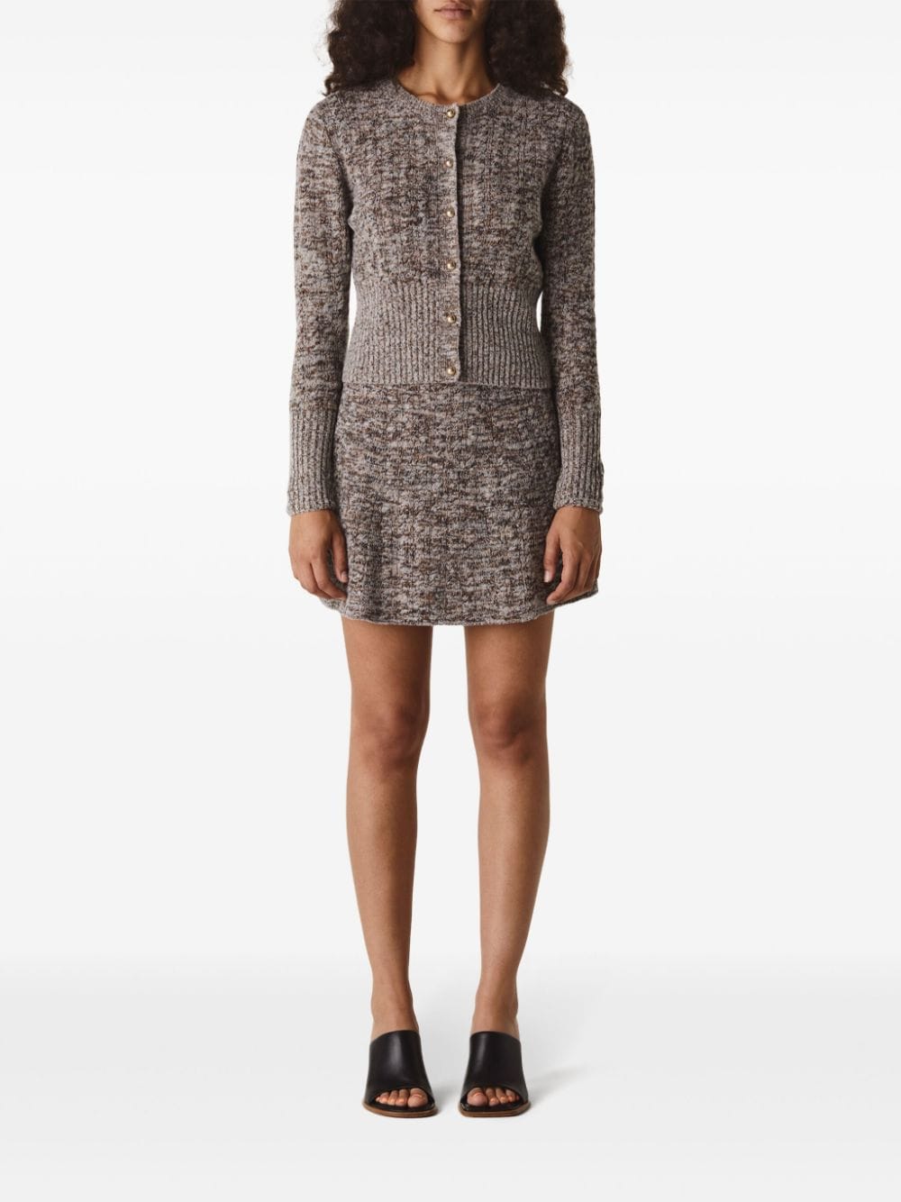 Shop Stella Mccartney Crew-neck Cardigan In Grey