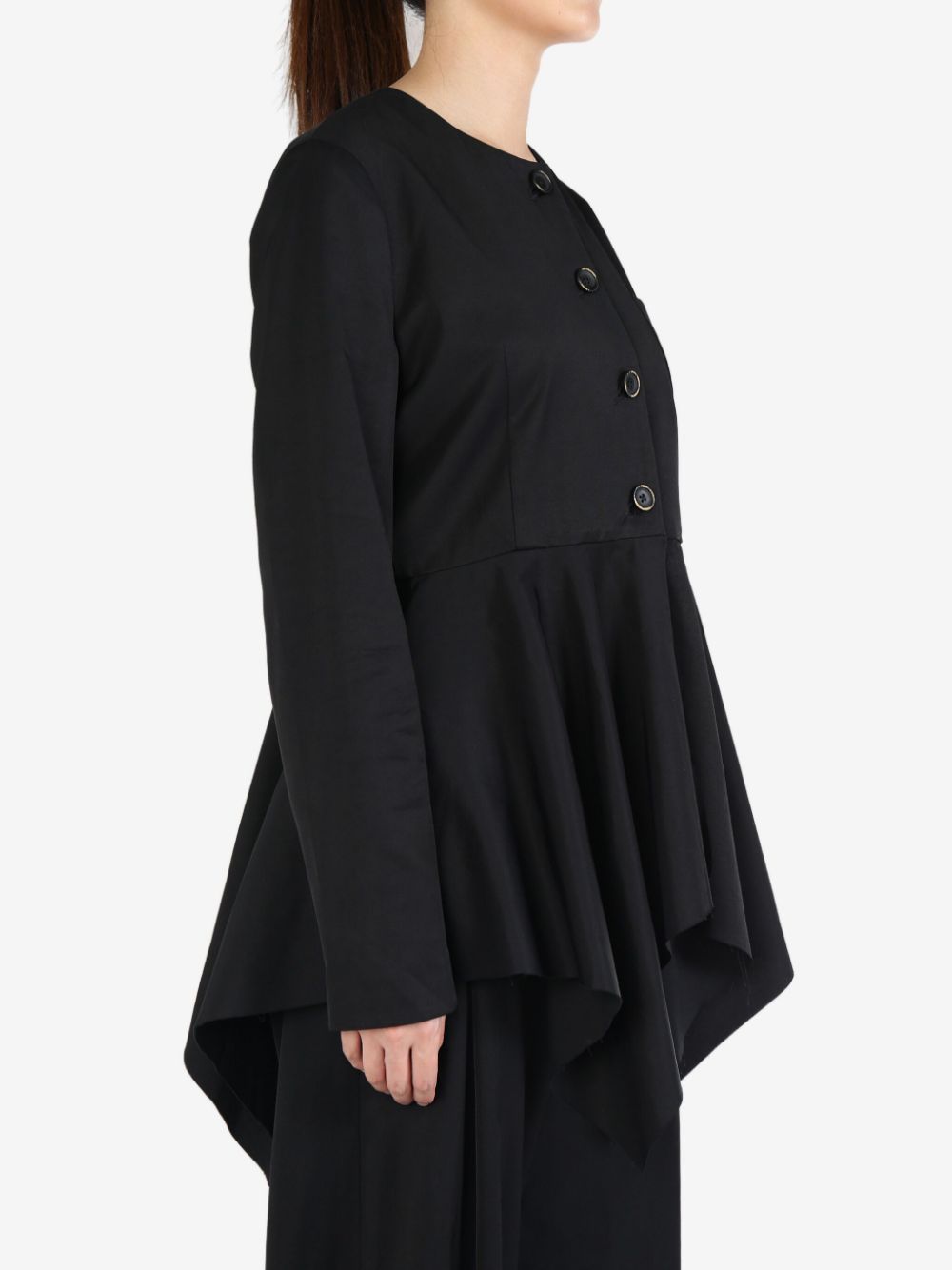 Shop Uma Wang Pleat-detailing Jacket In Black