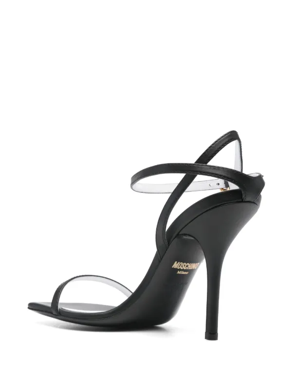 Moschino Leather Sandals Black FARFETCH AE