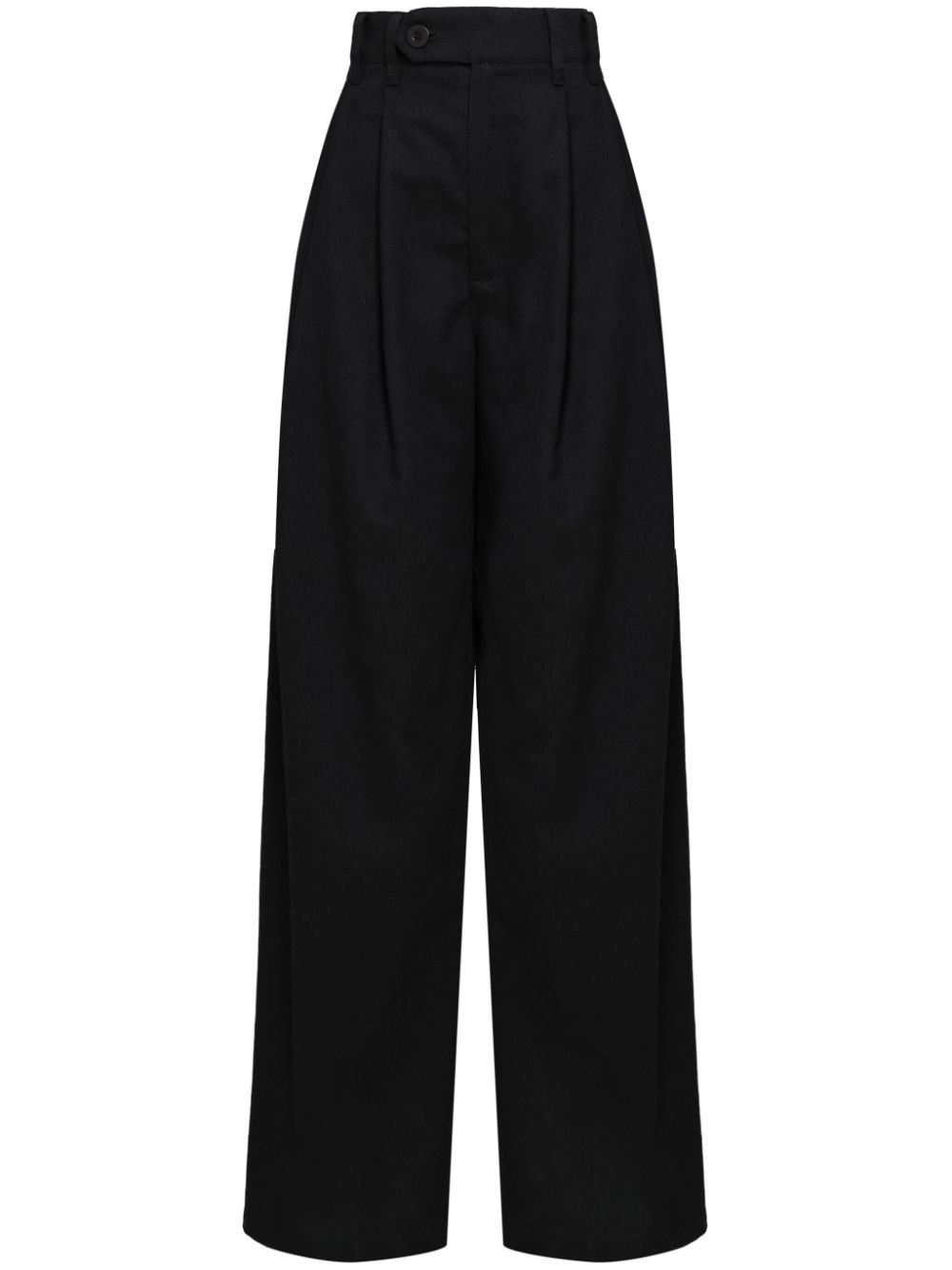 wide-leg tailored trousers