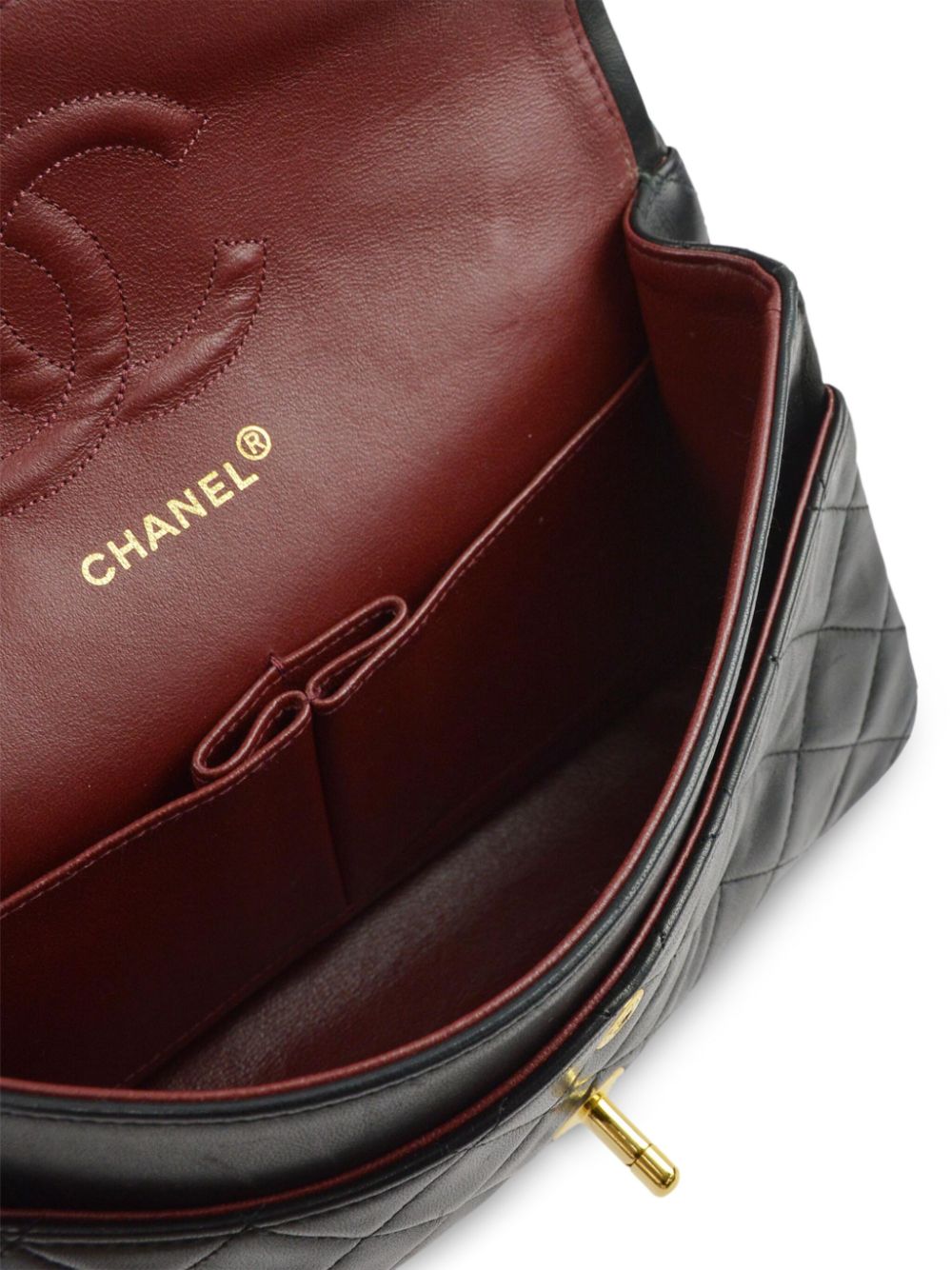 Affordable HOT SALE CHANEL 1990 medium Double Flap shoulder bag Women