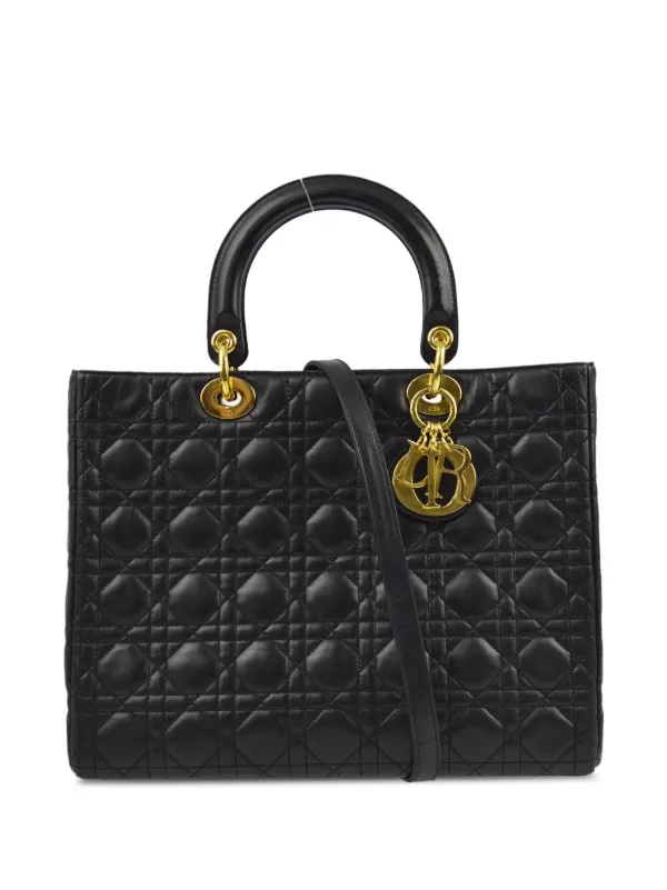 【返品?交換対象商品】 Pre-Owned Dior Christian 1997 ディオール レディ カナージュ バッグ