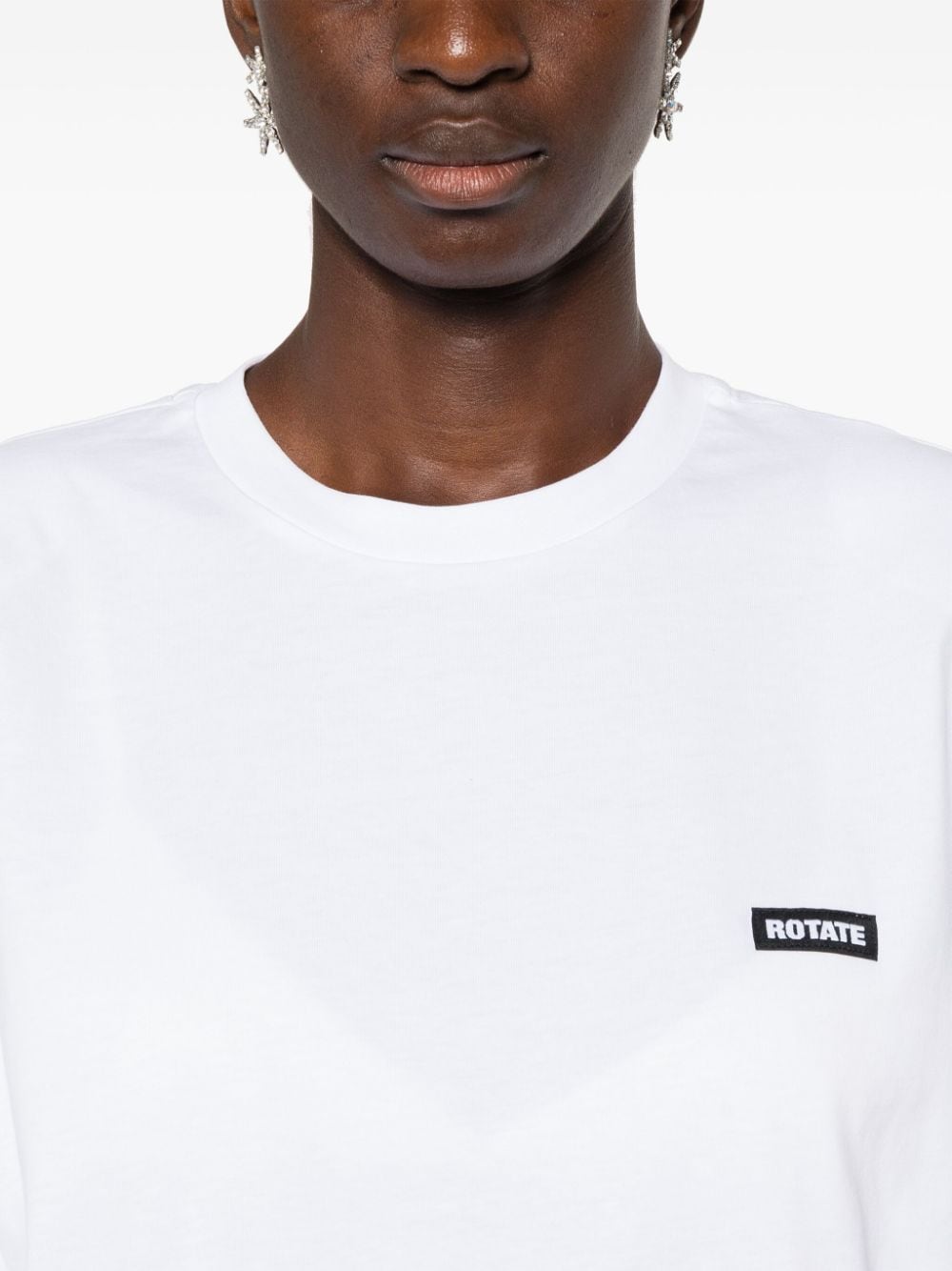 Shop Rotate Birger Christensen Logo-patch T-shirt In White