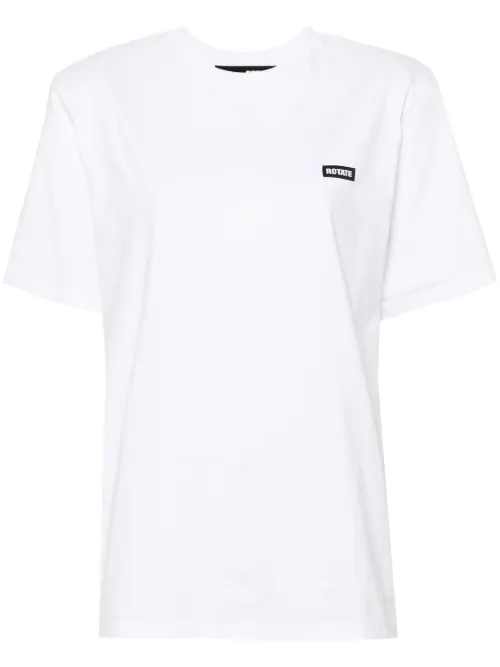 T-shirt à patch logo - ROTATE BIRGER CHRISTENSEN - Modalova