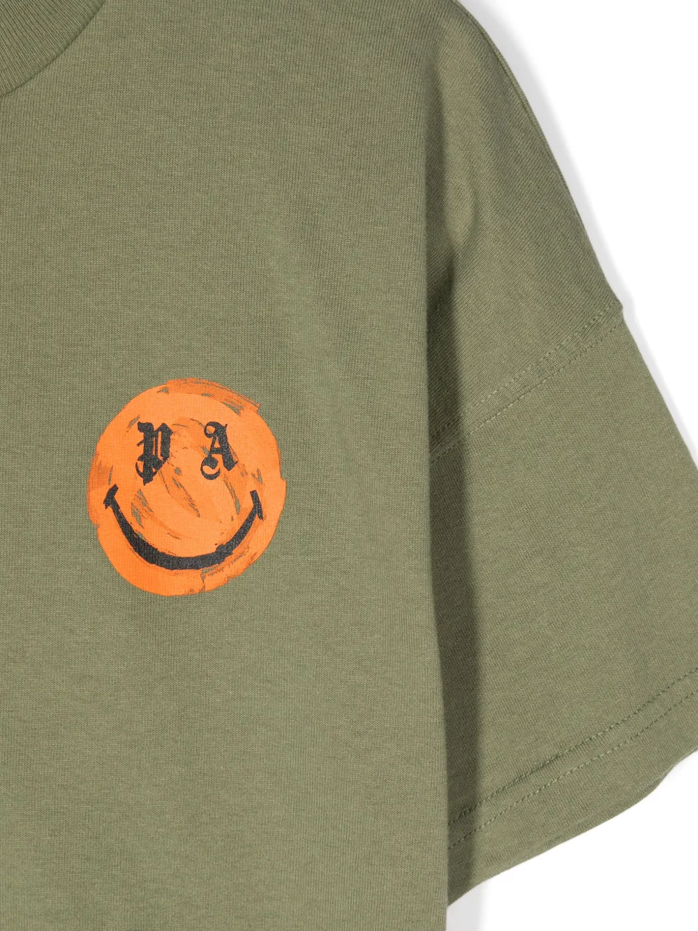Palm Angels Kids Smiley T-shirt Groen