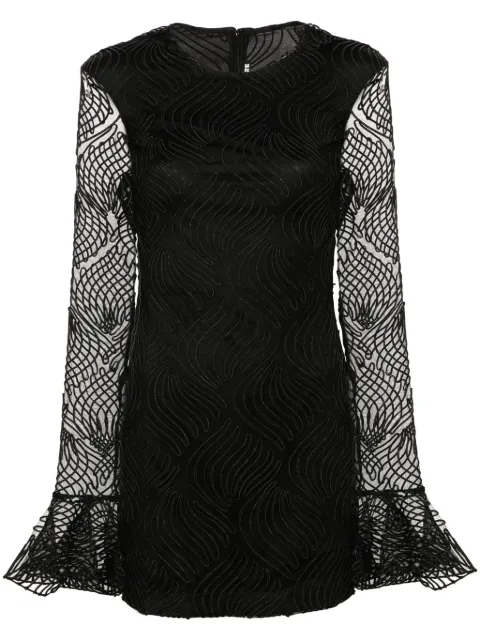 ROTATE BIRGER CHRISTENSEN shiny flounce mini dress