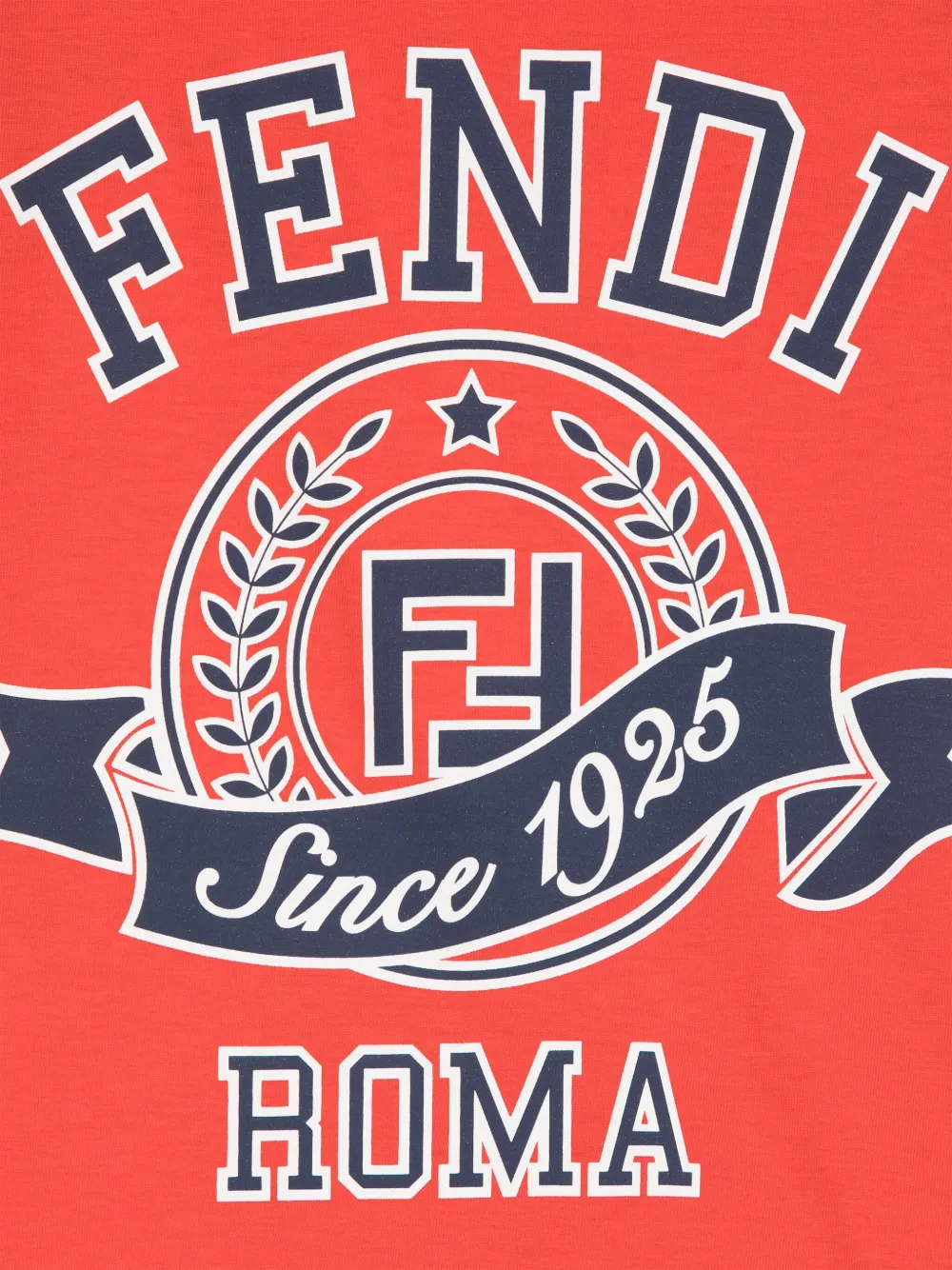 Fendi Kids T-shirt met logoprint Oranje