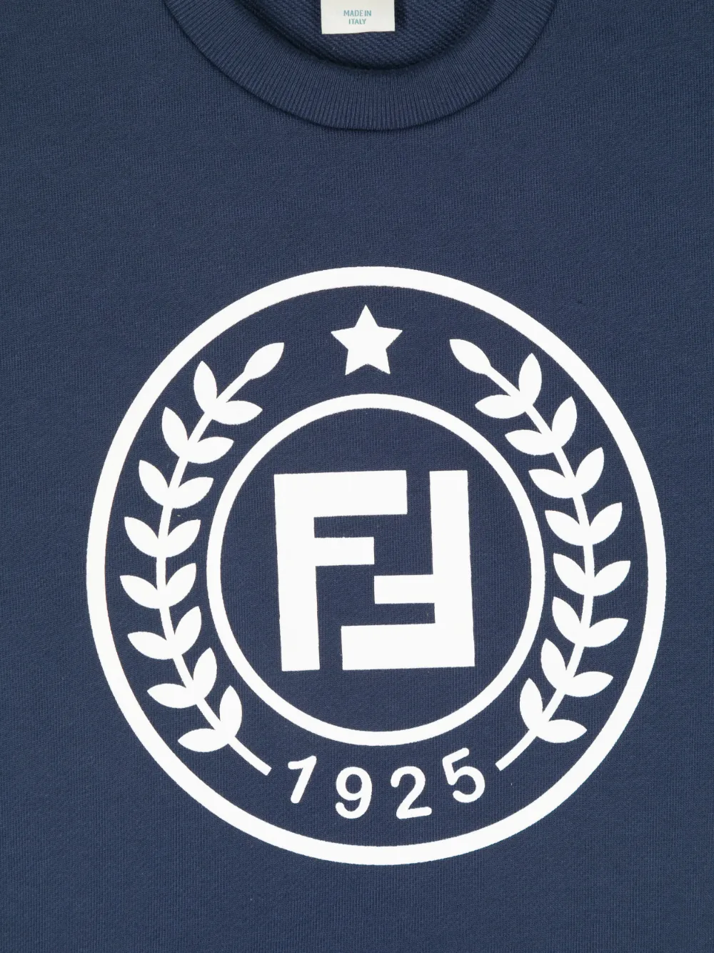 Fendi Kids T-shirt met logoprint Blauw