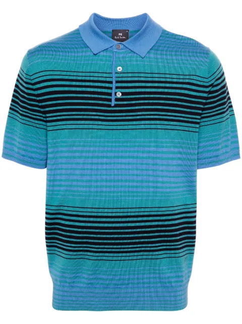 PS Paul Smith stripe merino-wool polo shirt