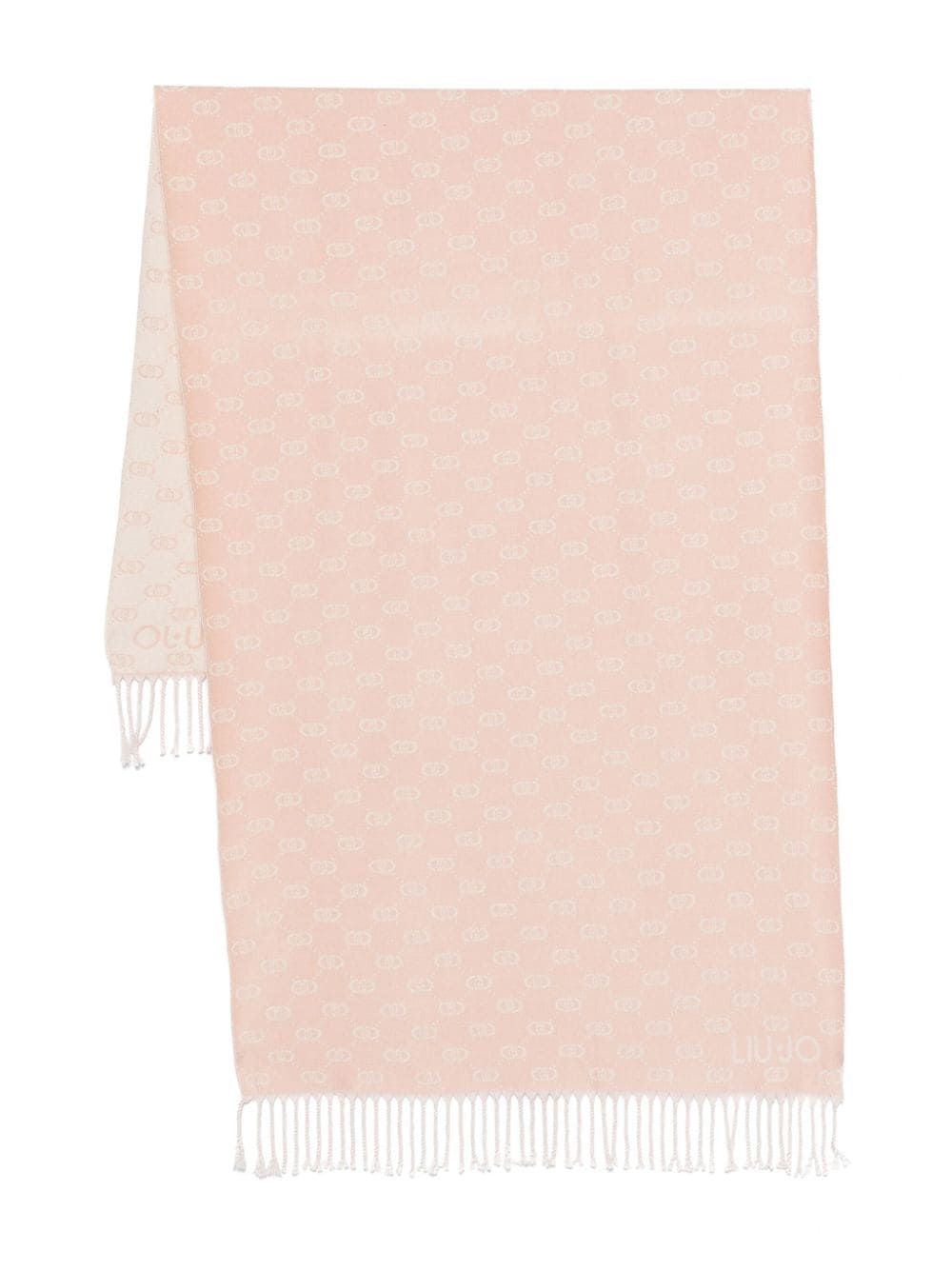 logo-jacquard lurex scarf