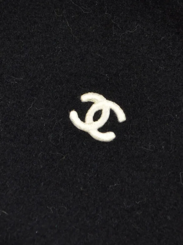 CHANEL ベレー帽 ブラック ココマーク CHANEL Pre-Owned 1998 ココマーク ベレー帽 | ブラック