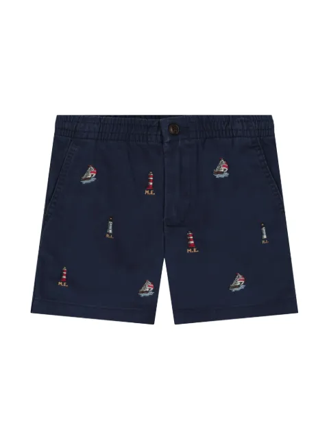 POLO RALPH LAUREN KIDS motif-embroidered shorts