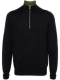 PS Paul Smith merino-wool half-zip sweater - Blue