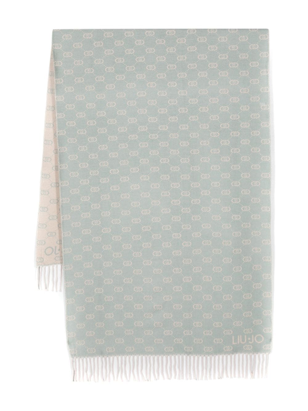 logo-jacquard scarf