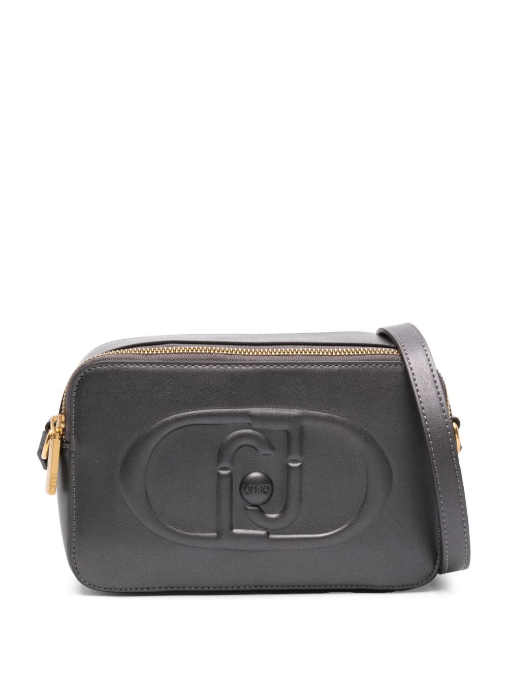 logo-embossed cross body bag