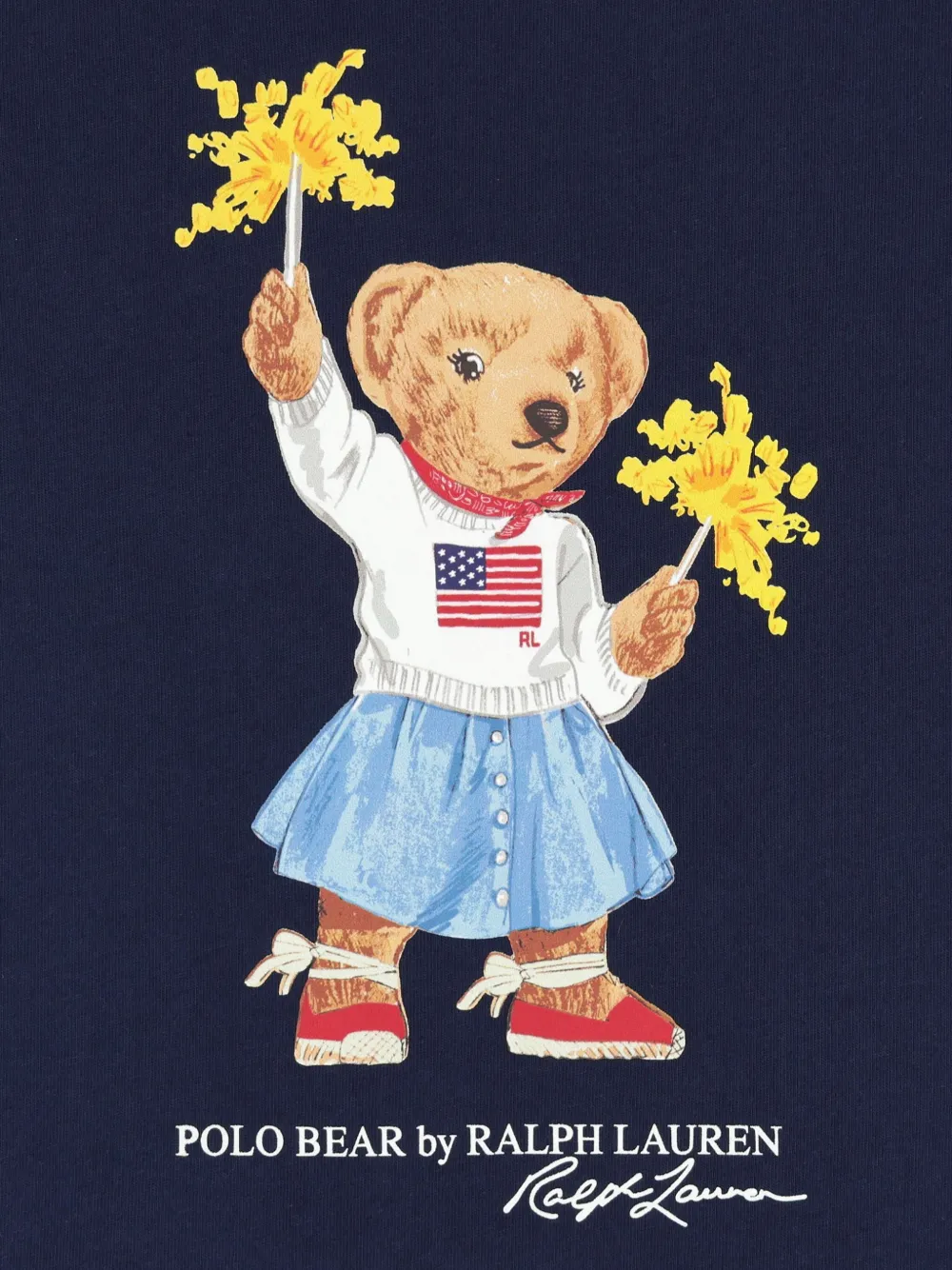 POLO RALPH LAUREN KIDS Jurk met logoprint Blauw
