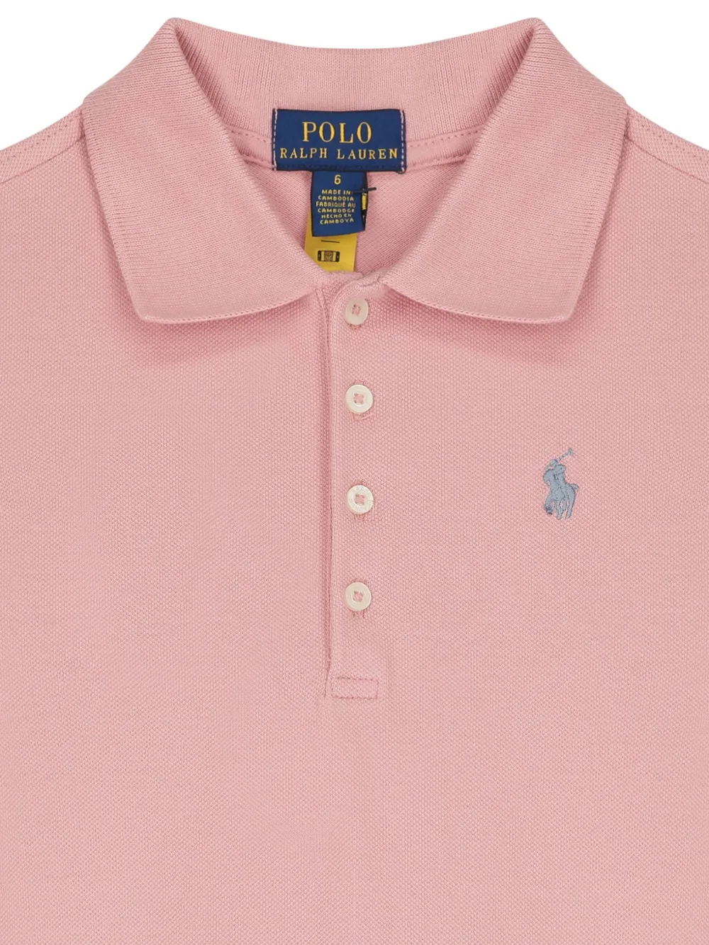 POLO RALPH LAUREN KIDS Jurk met geborduurd logo Roze