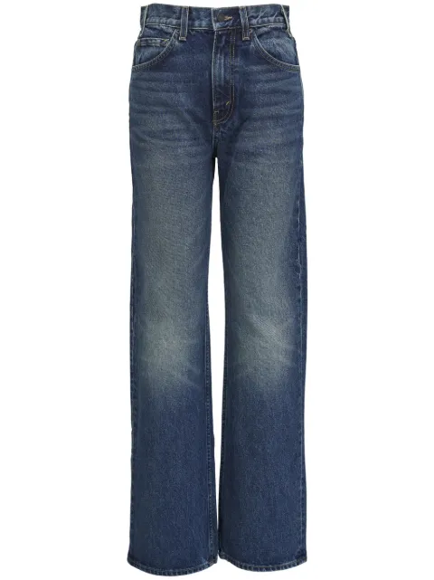 Nili Lotan whiskering effect mid-rise straight-legged jeans