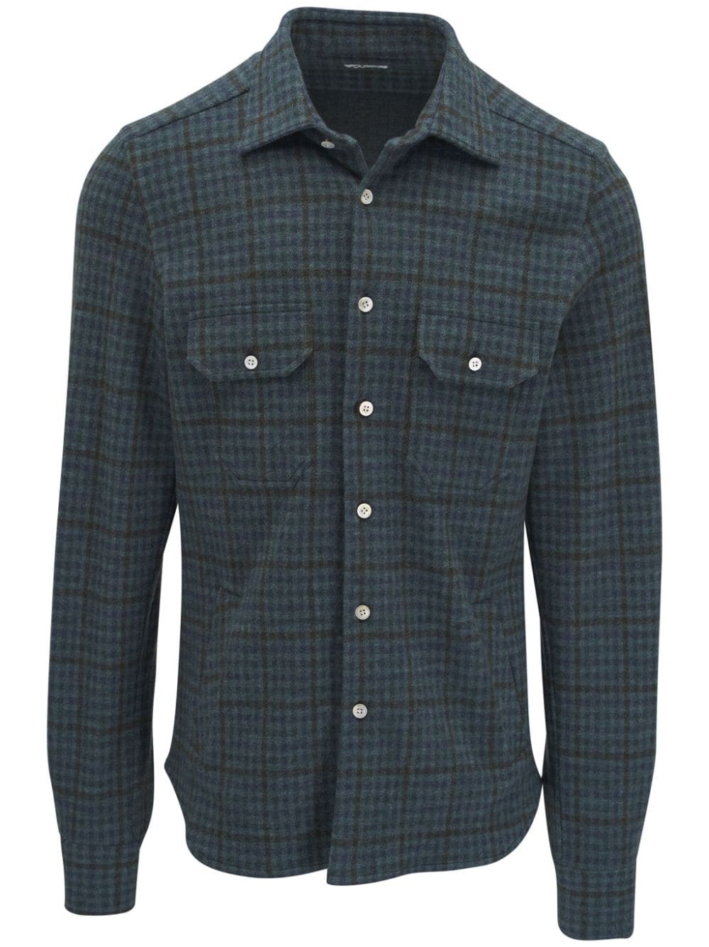 Kiton checked shirt - Marrone