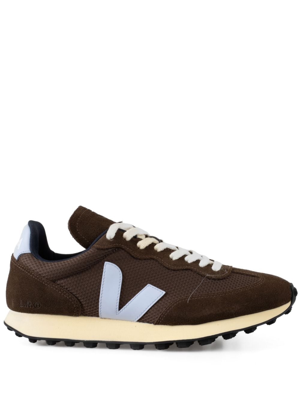 Shop Veja Logo-patch Lace-up Sneakers In Brown