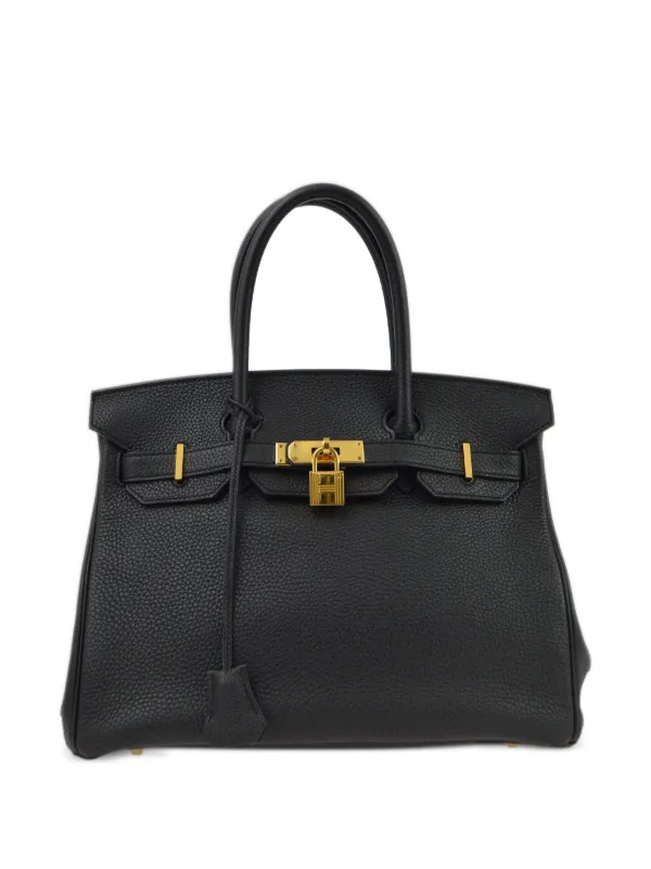 Hermes black tote hotsell