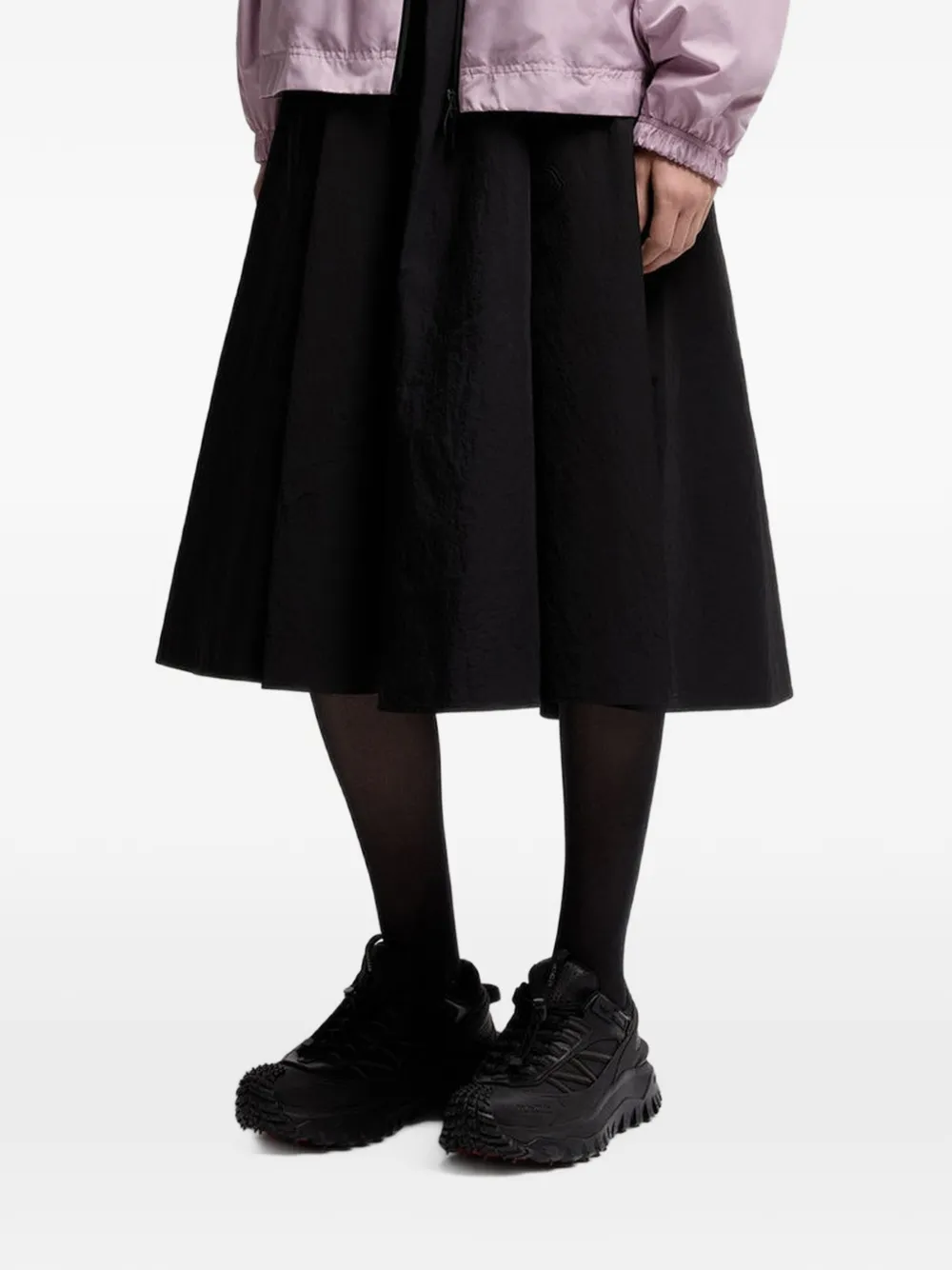 Moncler Rok met logopatch en ceintuur Zwart