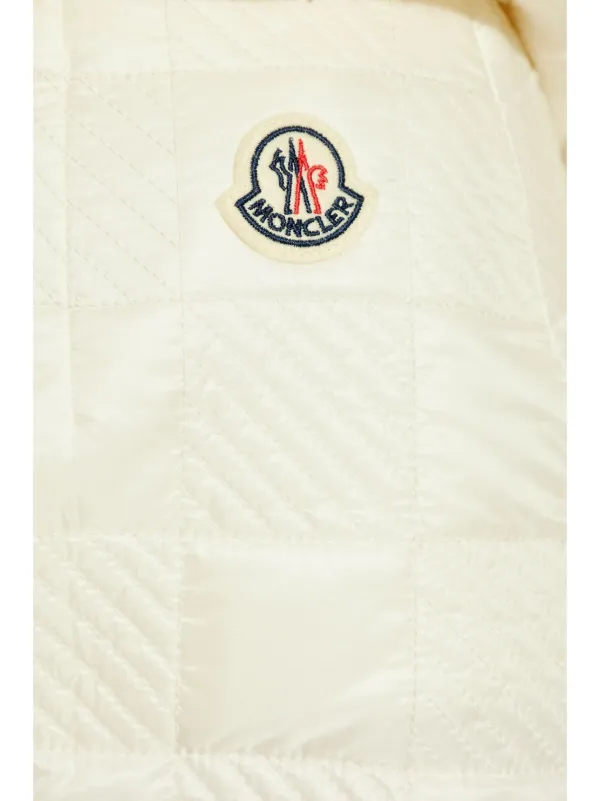 『MONCLER』Logo quilted miniskirt★Silk White★24FW★ MONCLER』Logo quilted miniskirt☆Silk White☆24FW☆