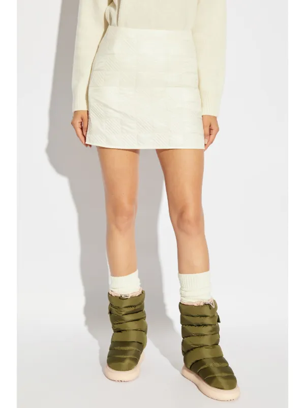 MONCLER モンクレール キルティング Mini Skirt ミニスカート Moncler - Black Puffer Diamond Quilted Mini Skirt