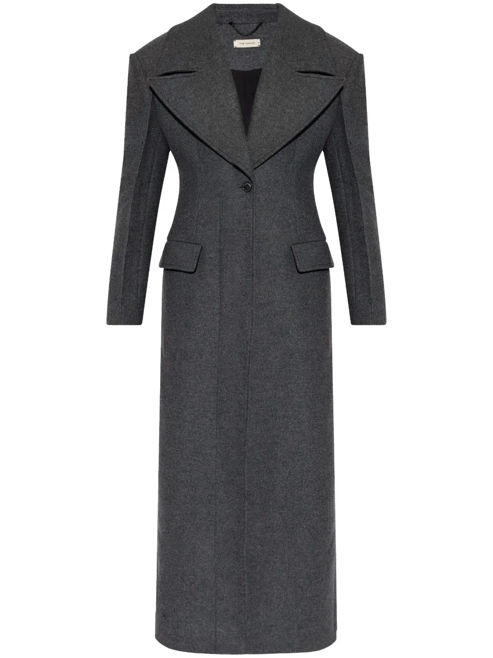 The Mannei wool-blend single-breast coat - Grey