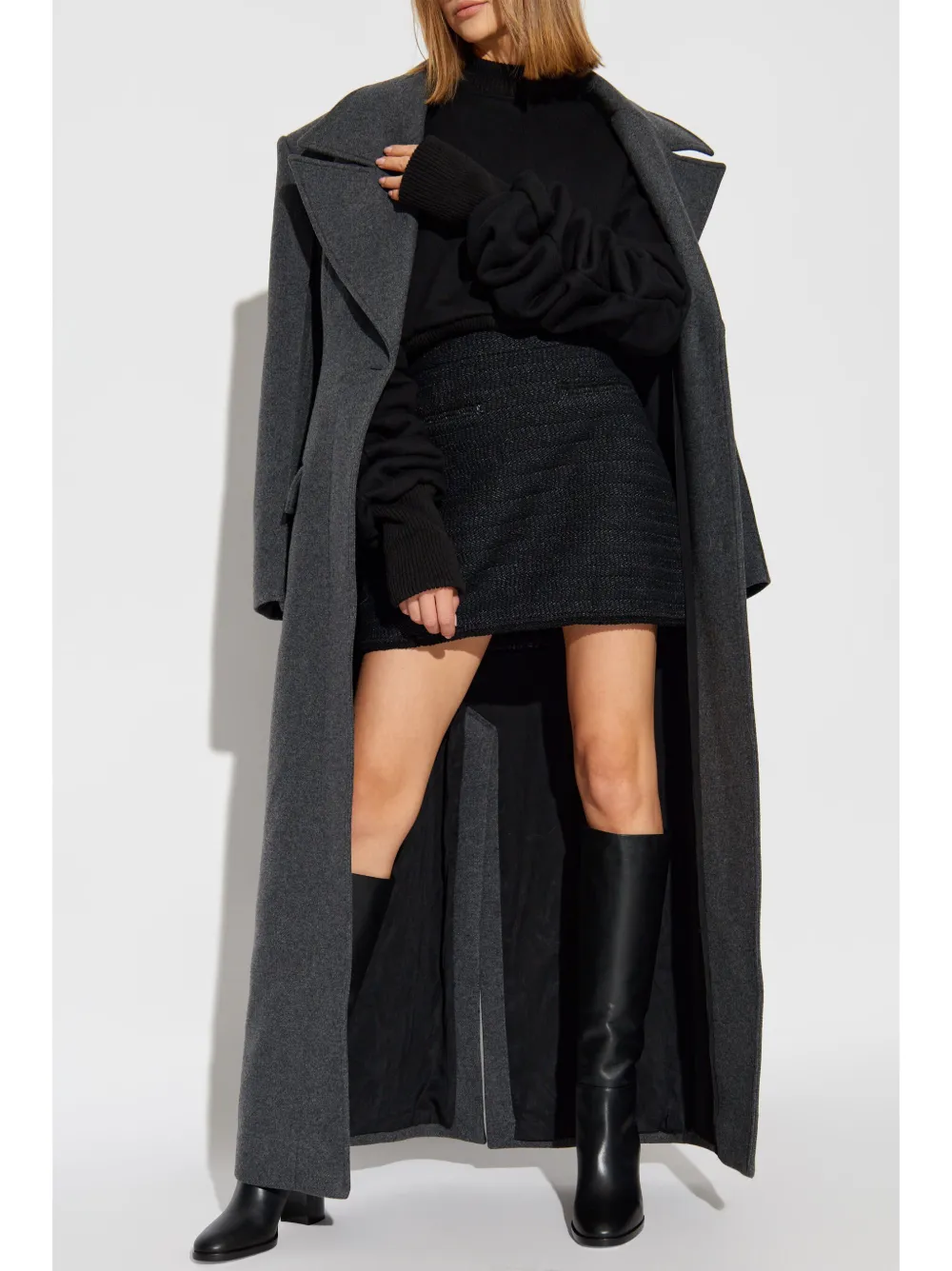 themannei The Mannei Tweed mini-rok - Zwart