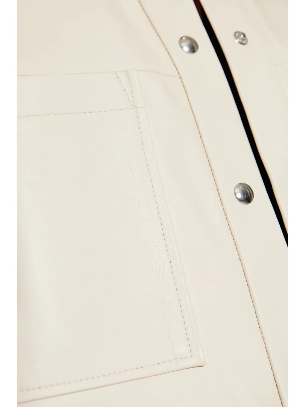 IRO Leren blouse Beige