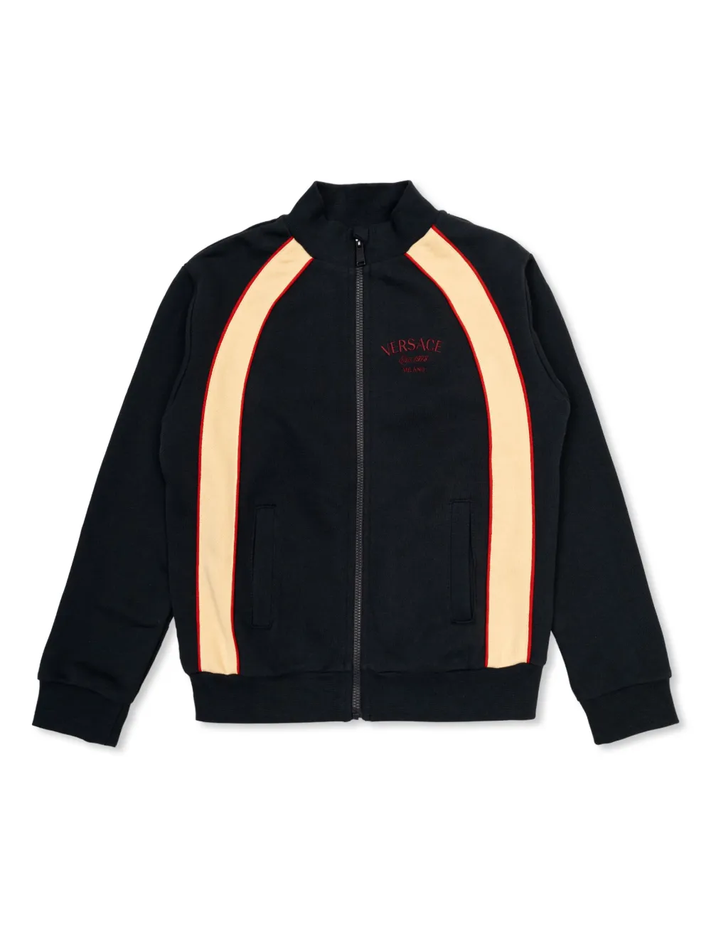 Versace Kids Sweater met geborduurd logo Blauw
