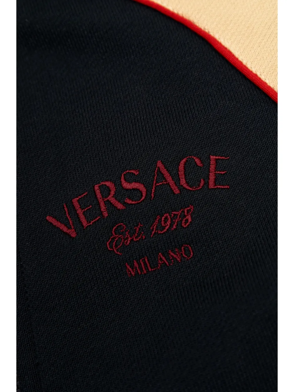 Versace Kids Sweater met geborduurd logo Blauw