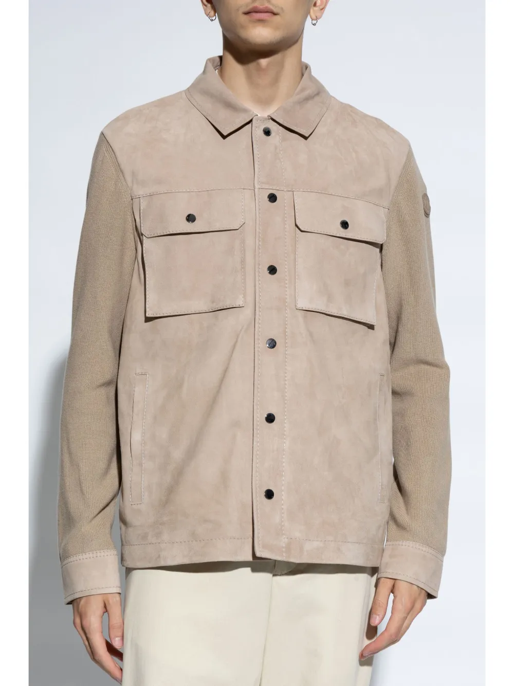 Moncler Suède overhemd Beige