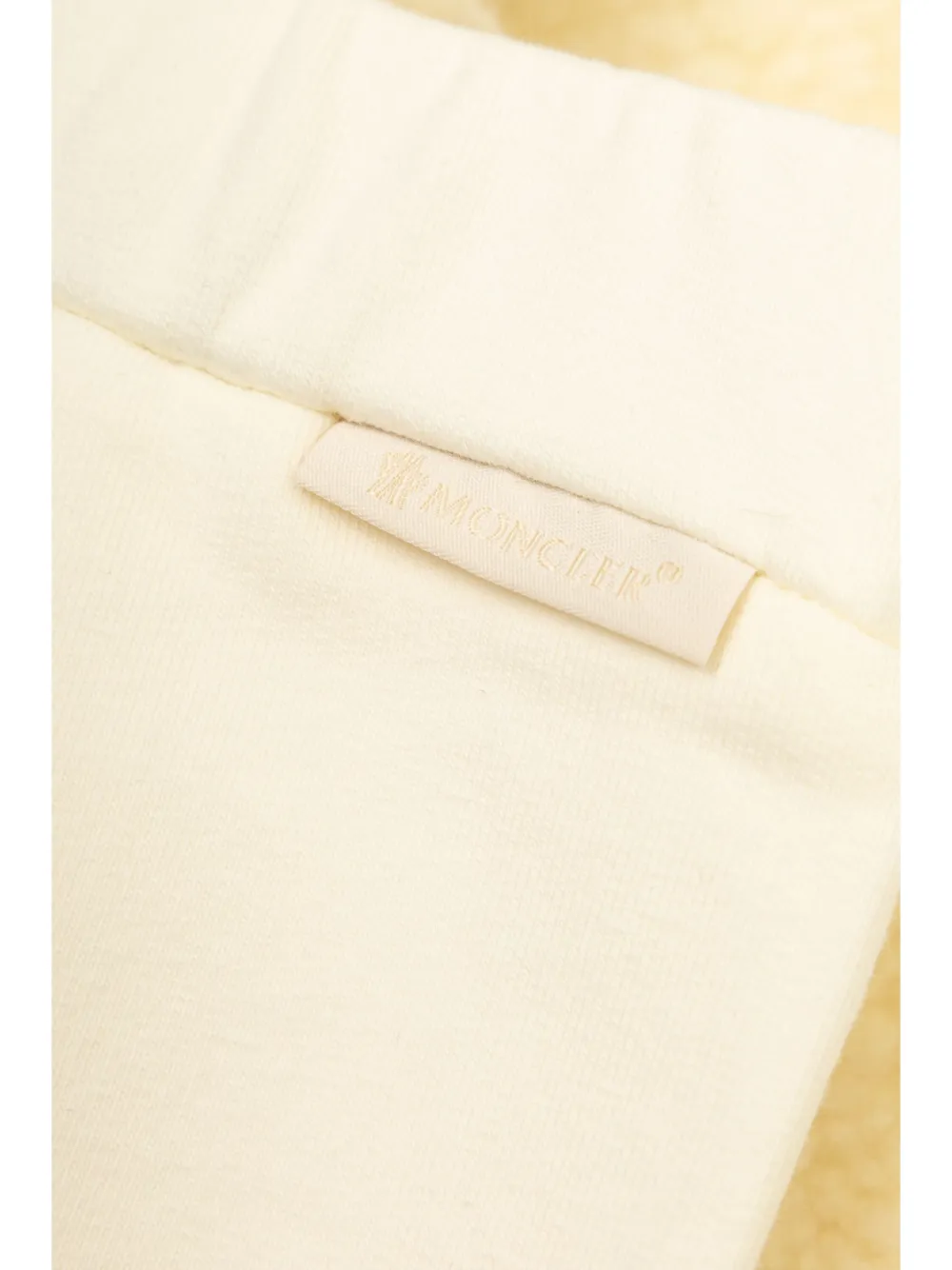 Moncler Enfant Broek met geborduurd logo Beige