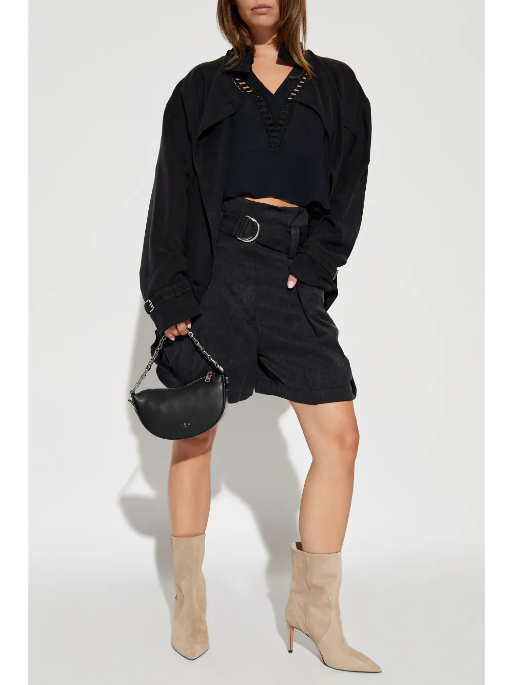 IRO Lua blouse met lange mouwen - Zwart