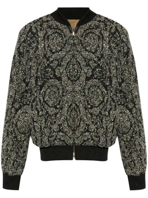 Versace La Coupe Des Dieux Reversible Bomber Jacket Black