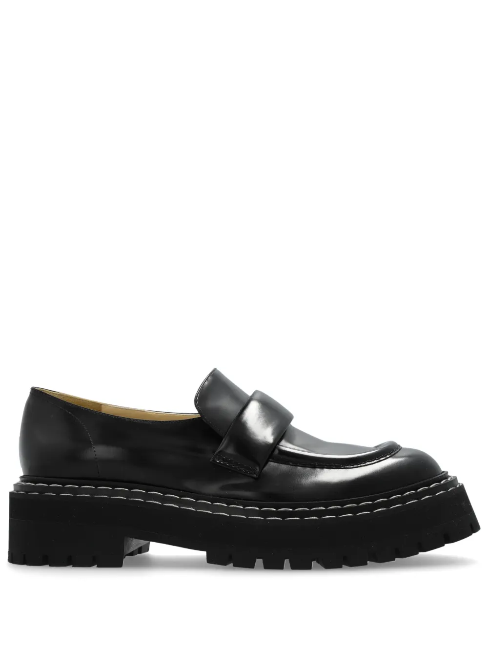 Proenza Schouler Leren loafers Zwart